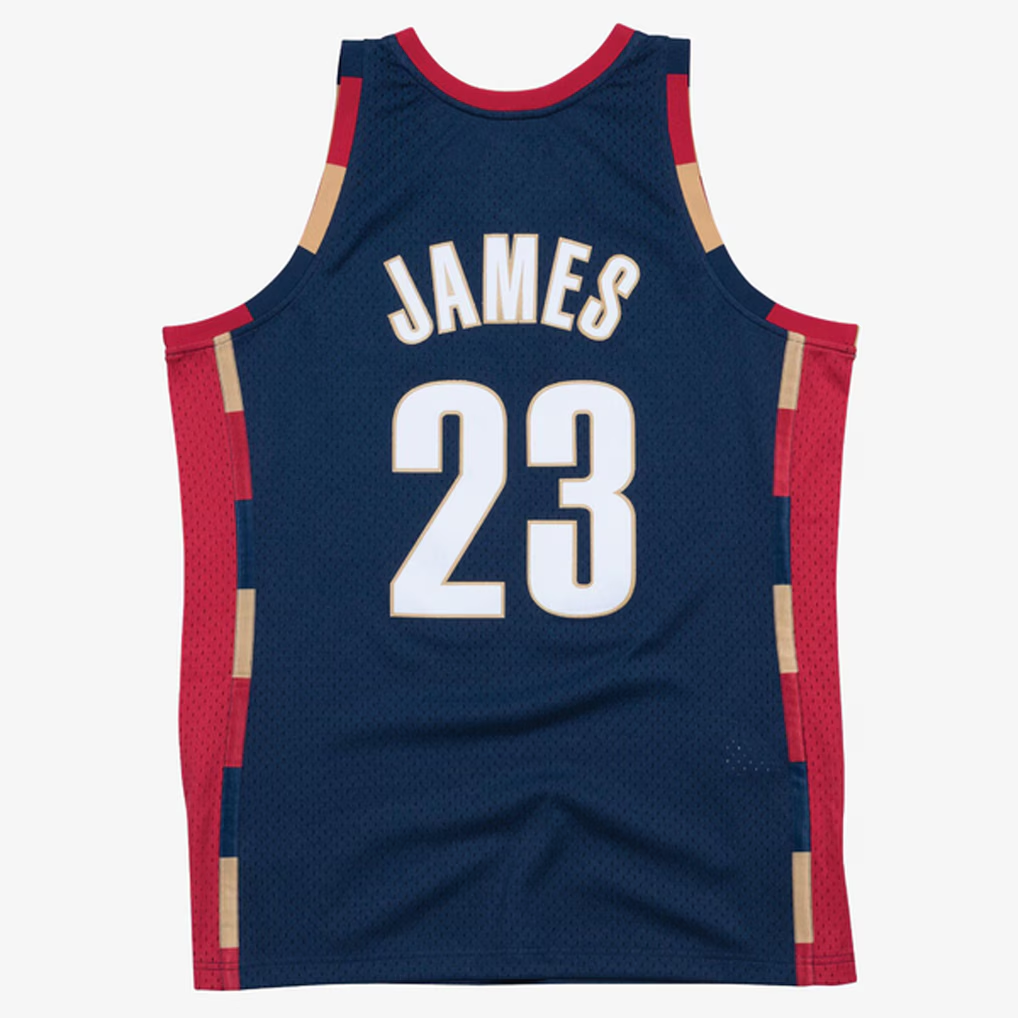 CAdoa C.Cavaliers #23 LeBron James Mitchell & Ness Navy Hardwood Classics Swingman Jerseys