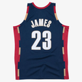 CAdoa C.Cavaliers #23 LeBron James Mitchell & Ness Navy Hardwood Classics Swingman Jerseys