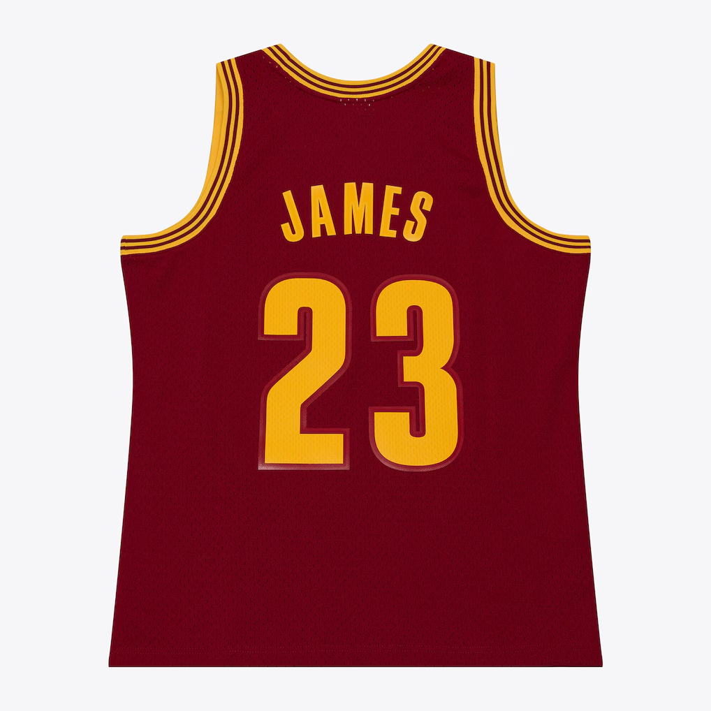CAdoa C.Cavaliers #23 LeBron James Mitchell & Ness Wine 2015-16 Swingman Jerseys