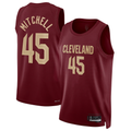 CAdoa C.Cavaliers #45 Donovan Mitchell Wine Swingman Jerseys - Icon Edition