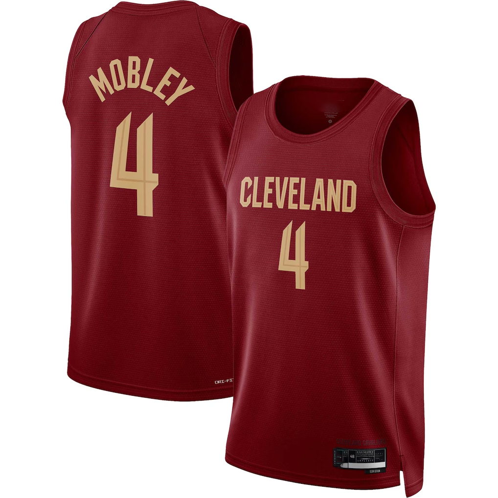 CAdoa C.Cavaliers #4 Evan Mobley Wine Swingman Jerseys - Icon Edition