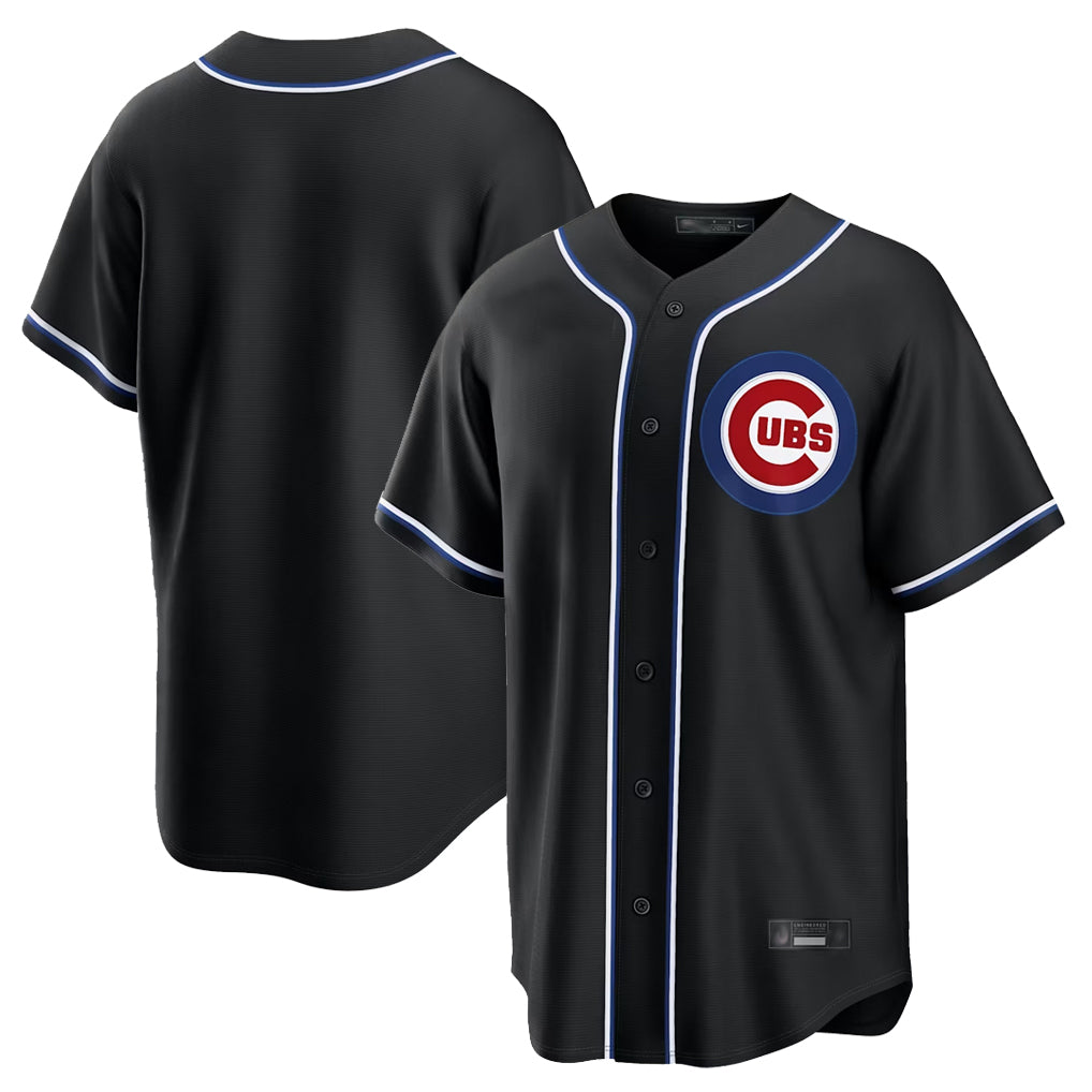 CAdoa C.Cubs Black Home Game Blank Player Stitched Jerseys