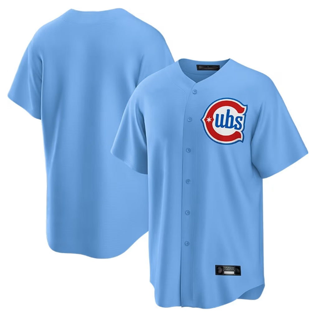 CAdoa C.Cubs Light Blue Home Game Blank Player Stitched Jerseys