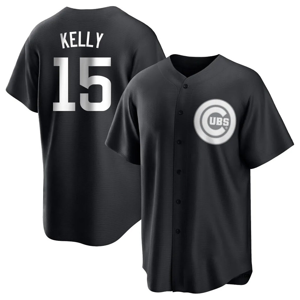 CAdoa C.Cubs #15 Carson Kelly Player Black Game Stitched Jerseys