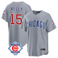 CAdoa C.Cubs #15 Carson Kelly Player Gray 150th Anniversary Home Game Stitched Jerseys