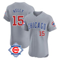 CAdoa C.Cubs #15 Carson Kelly Player Gray Road 150th Anniversary Limited Elite Home Stitched Jerseys