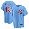 CAdoa C.Cubs #15 Carson Kelly Player Light Blue Home Game Stitched Jerseys