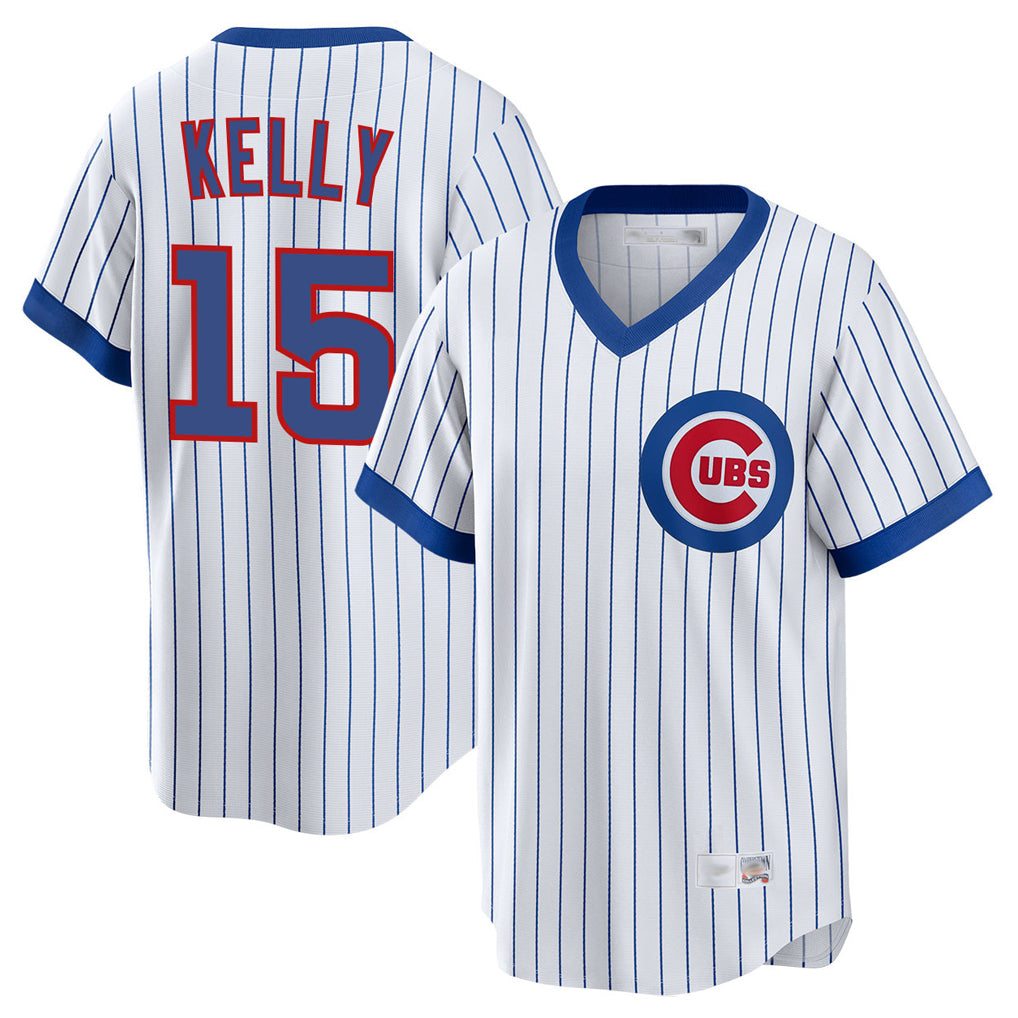 CAdoa C.Cubs #15 Carson Kelly Player White T-shirt Cooperstown Collection Limited Stitched Jerseys