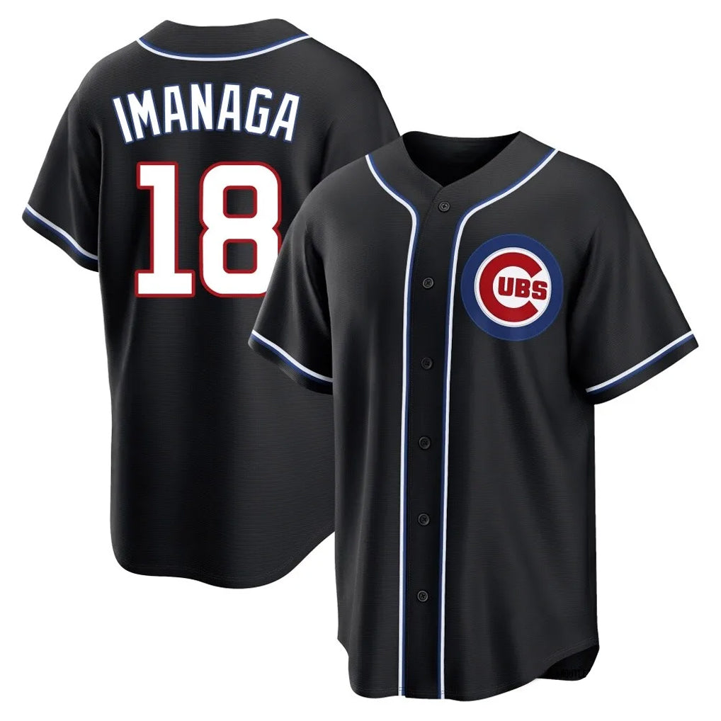 CAdoa C.Cubs #18 Shota Imanaga Player Black Fashion Out Game Stitched Jerseys