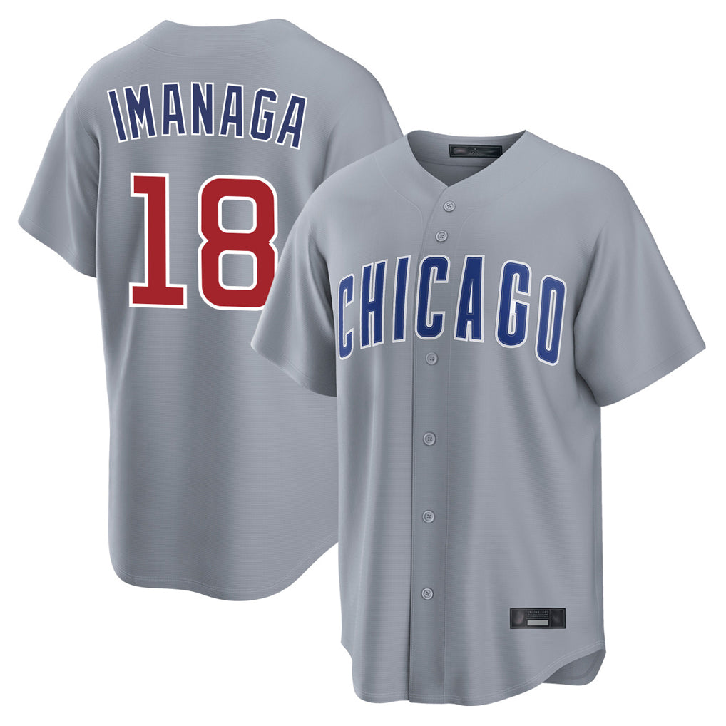 CAdoa C.Cubs #18 Shota Imanaga Player Gray Home Game Stitched Jerseys