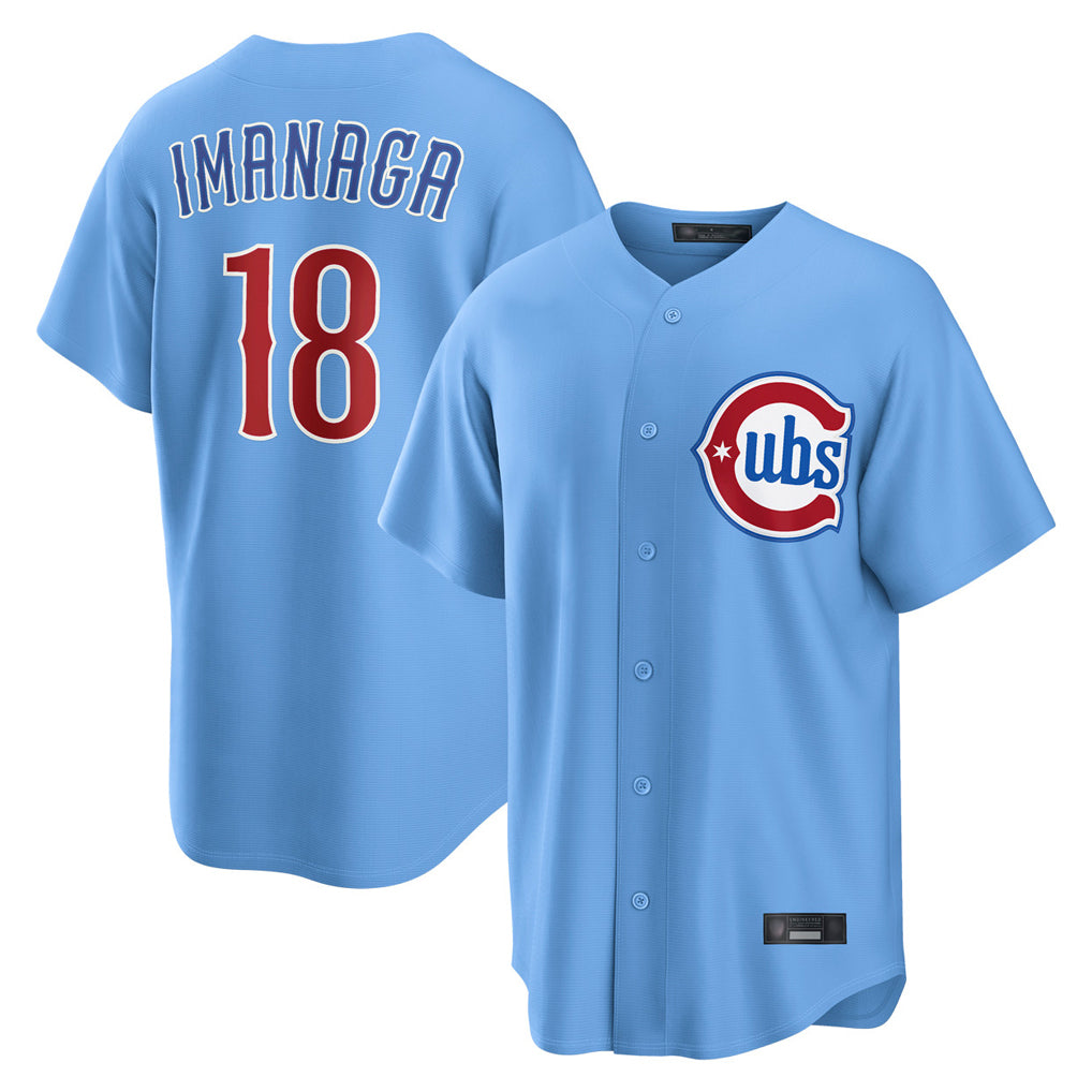 CAdoa C.Cubs #18 Shota Imanaga Player Light Blue Home Game Stitched Jerseys