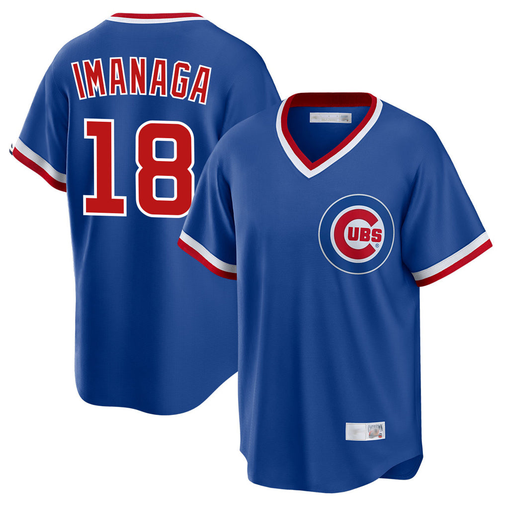 CAdoa C.Cubs #18 Shota Imanaga Player Royal T-shirt Cooperstown Collection Limited Stitched Jerseys