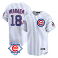 CAdoa C.Cubs #18 Shota Imanaga Player White 150th Anniversary Limited Home Game Stitched Jerseys