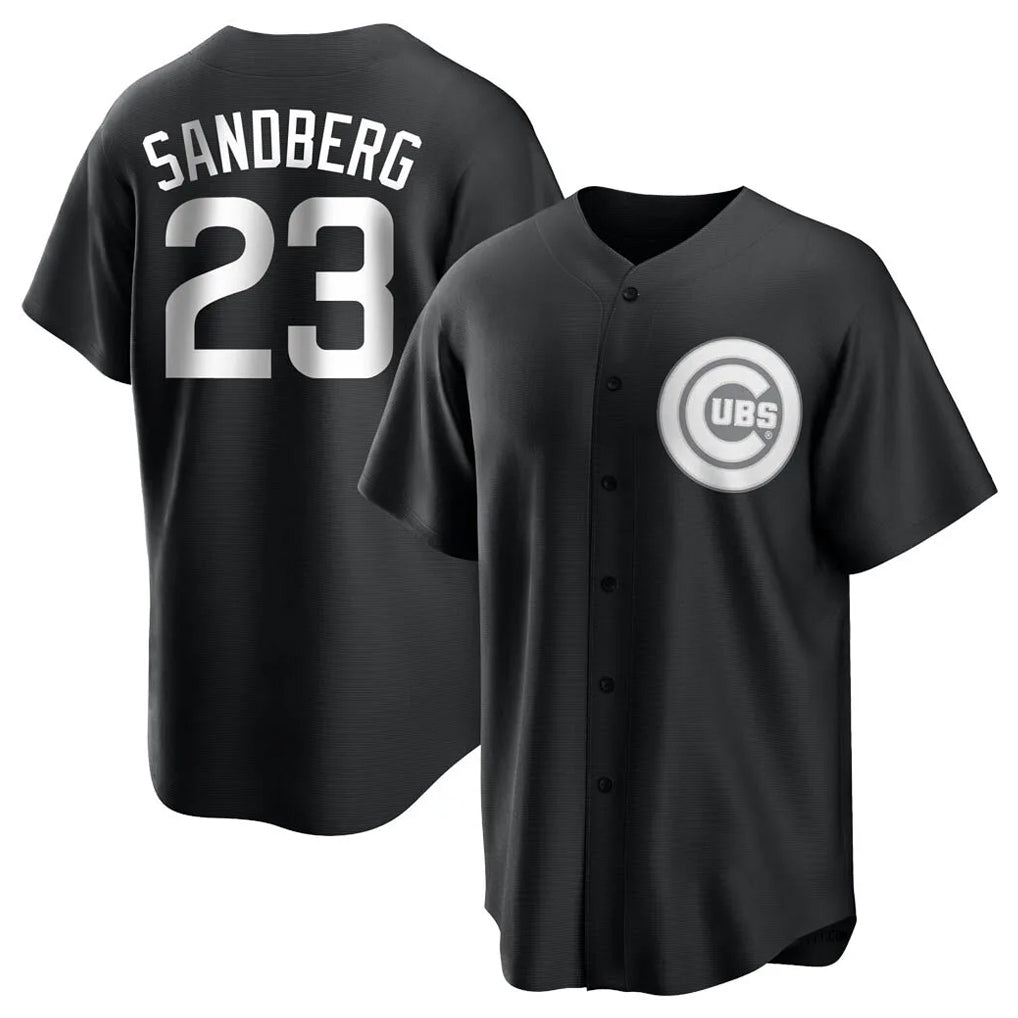 CAdoa C.Cubs #23 Ryne Sandberg Player Black Game Stitched Jerseys