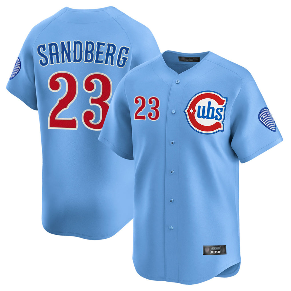 CAdoa C.Cubs #23 Ryne Sandberg Player Light Blue Limited Home Stitched Jerseys