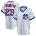 CAdoa C.Cubs #23 Ryne Sandberg Player White T-shirt Cooperstown Collection Limited Stitched Jerseys