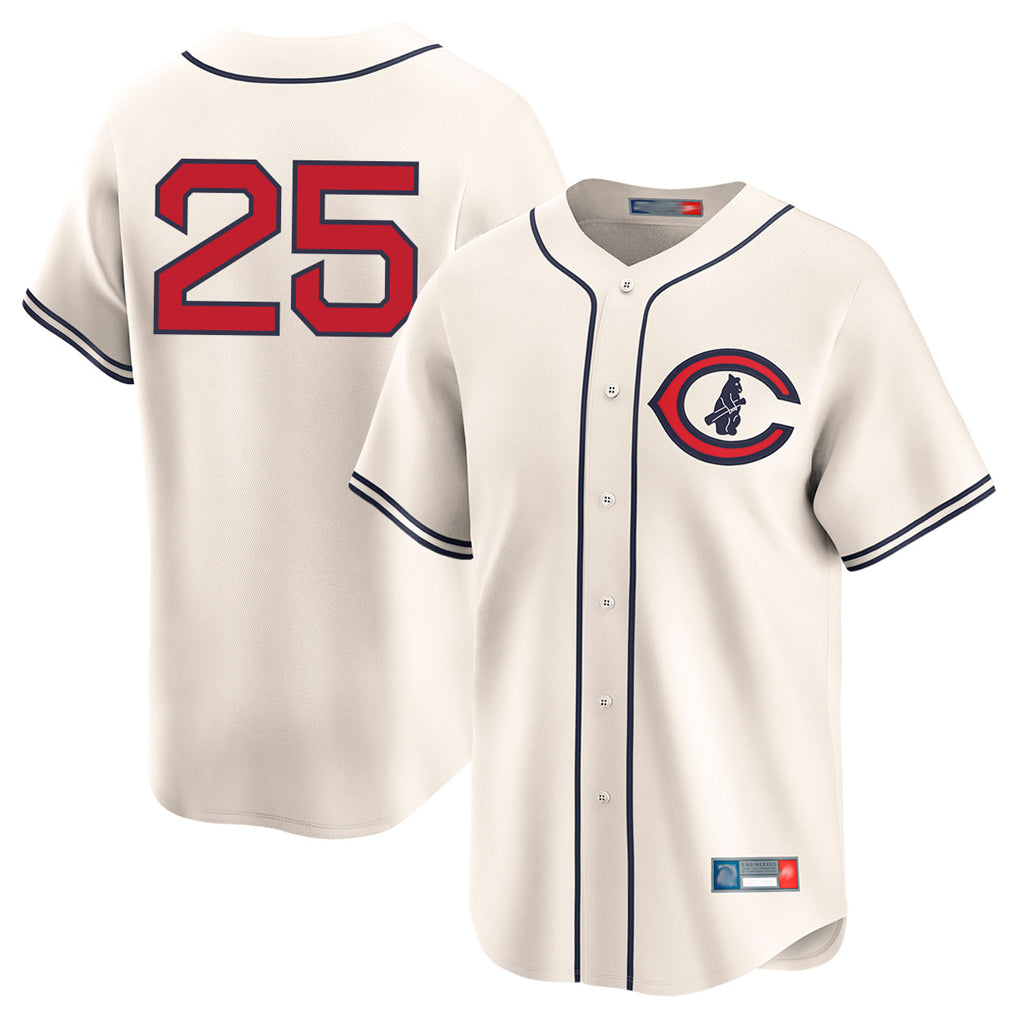 CAdoa C.Cubs #25 Mois¡§|s Ballesteros Player Cream Field of Dreams Limited Home Game Stitched Jerseys
