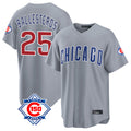 CAdoa C.Cubs #25 Mois¡§|s Ballesteros Player Gray 150th Anniversary Home Game Stitched Jerseys