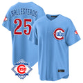 CAdoa C.Cubs #25 Mois¡§|s Ballesteros Player Light Blue 150th Anniversary Home Game Stitched Jerseys