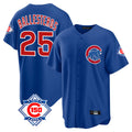 CAdoa C.Cubs #25 Mois¡§|s Ballesteros Player Royal 150th Anniversary Home Game Stitched Jerseys