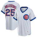 CAdoa C.Cubs #25 Mois¡§|s Ballesteros Player White T-shirt Cooperstown Collection Limited Stitched Jerseys