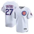 CAdoa C.Cubs #27 Seiya Suzuki Player White Limited Home Game Stitched Jerseys