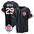 CAdoa C.Cubs #29 Michael Busch Player Black Fashion Out Game Stitched Jerseys