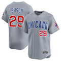 CAdoa C.Cubs #29 Michael Busch Player Gray Road Limited Home Stitched Jerseys
