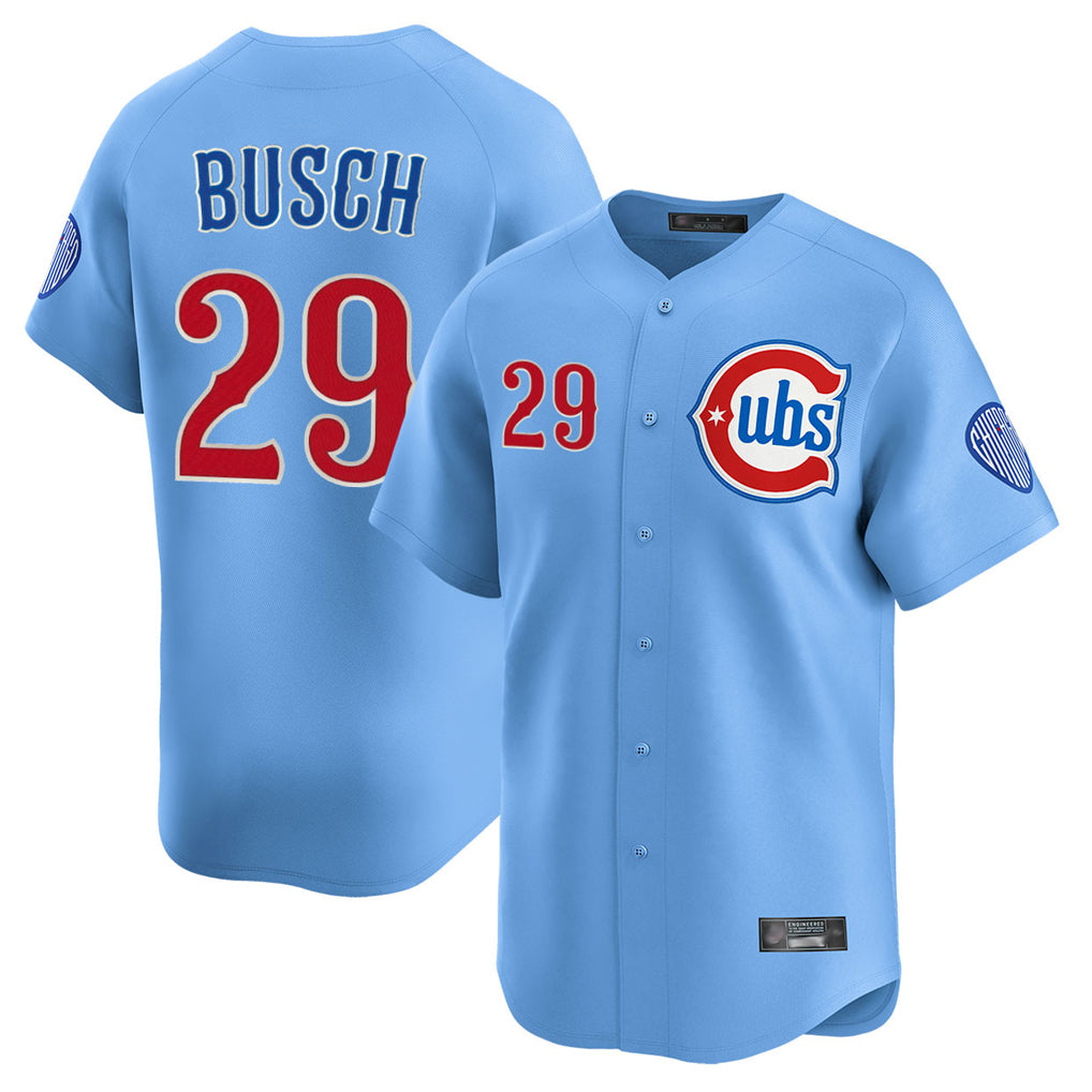 CAdoa C.Cubs #29 Michael Busch Player Light Blue Limited Home Stitched Jerseys
