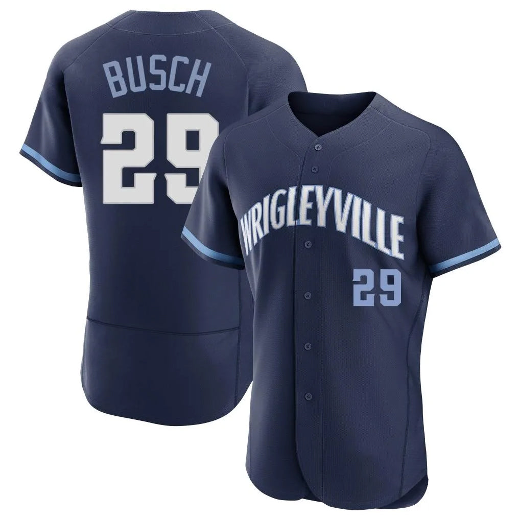 CAdoa C.Cubs #29 Michael Busch Player Navy City Connect Limited Elite Home Stitched Jerseys