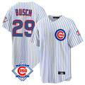 CAdoa C.Cubs #29 Michael Busch Player White 150th Anniversary Home Game Stitched Jerseys