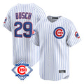 CAdoa C.Cubs #29 Michael Busch Player White 150th Anniversary Limited Home Game Stitched Jerseys