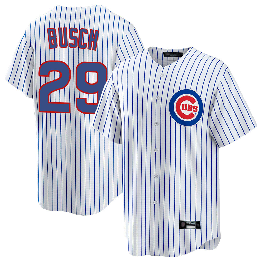 CAdoa C.Cubs #29 Michael Busch Player White Game Home Stitched Jerseys