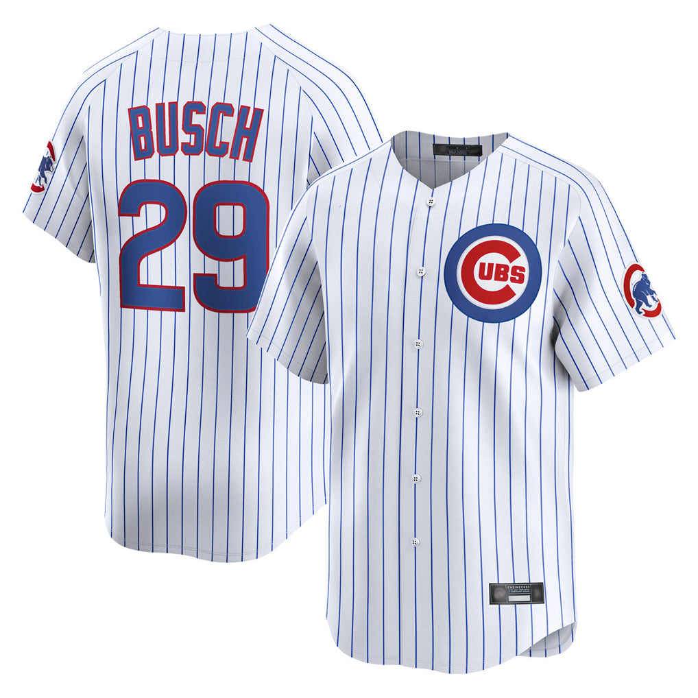 CAdoa C.Cubs #29 Michael Busch Player White Limited Home Game Stitched Jerseys