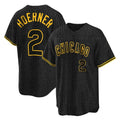 CAdoa C.Cubs #2 Nico Hoerner Player Black Snake Skin City Game Stitched Jerseys