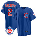 CAdoa C.Cubs #2 Nico Hoerner Player Royal 150th Anniversary Home Game Stitched Jerseys