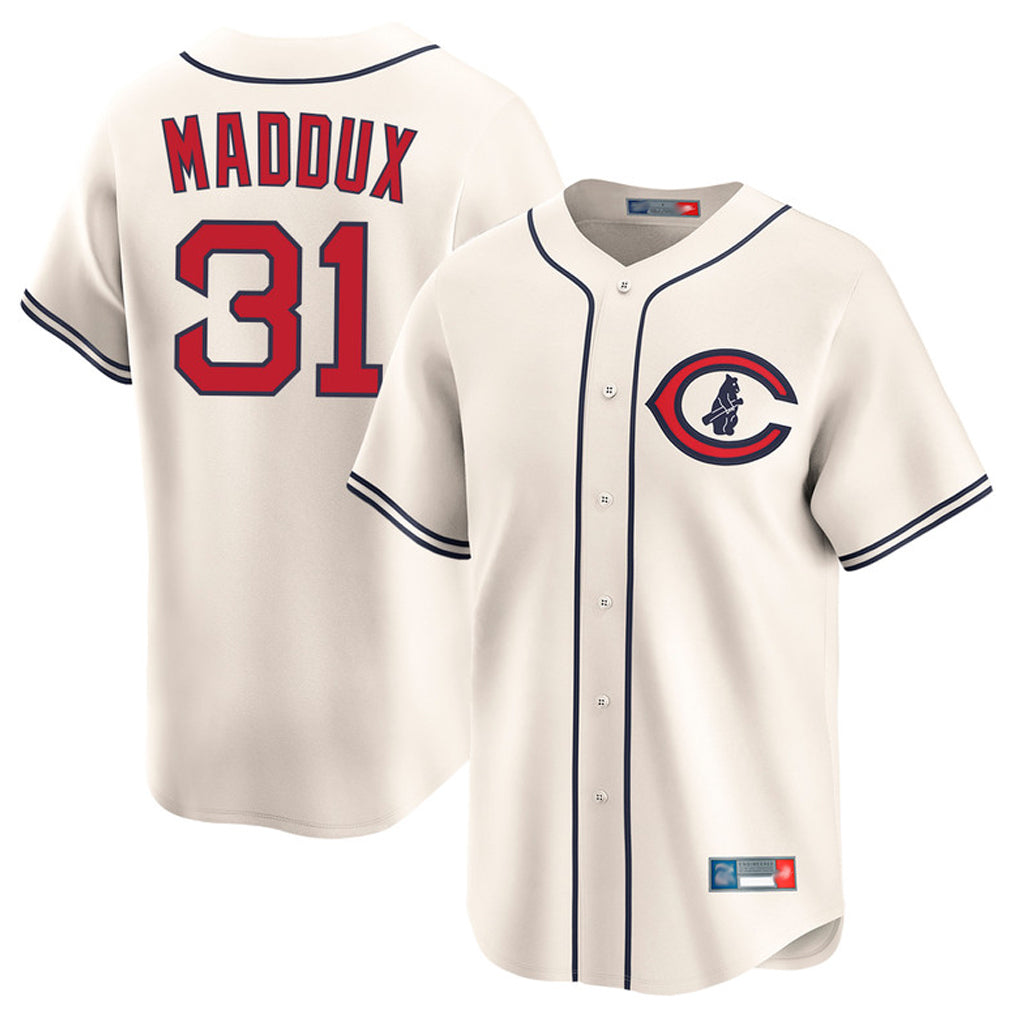 CAdoa C.Cubs #31 Greg Maddux Player Cream Field of Dreams Limited Home Game Stitched Jerseys