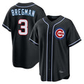 CAdoa C.Cubs #3 Alex Bregman Black Fashion Out Game Stitched Jerseys