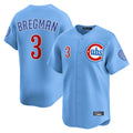 CAdoa C.Cubs #3 Alex Bregman Light Blue Limited Home Stitched Jerseys