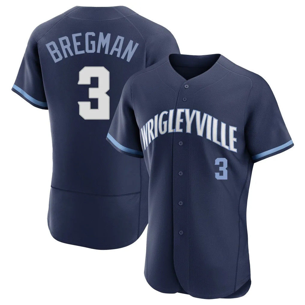 CAdoa C.Cubs #3 Alex Bregman Navy City Connect Limited Elite Home Stitched Jerseys