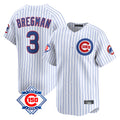 CAdoa C.Cubs #3 Alex Bregman White 150th Anniversary Limited Home Game Stitched Jerseys