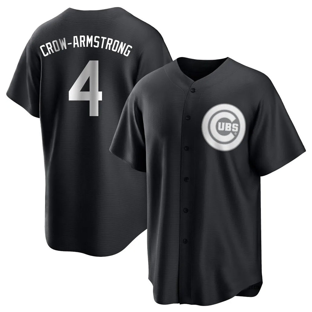 CAdoa C.Cubs #4 Pete Crow-Armstrong Player Black Game Stitched Jerseys