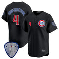 CAdoa C.Cubs #4 Pete Crow-Armstrong Player Black Vapor Premier Limited Home Stitched Jerseys
