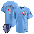 CAdoa C.Cubs #4 Pete Crow-Armstrong Player Blue Vapor Premier Limited Home Stitched Jerseys