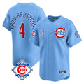 CAdoa C.Cubs #4 Pete Crow-Armstrong Player Light Blue 150th Anniversary Limited Home Stitched Jerseys