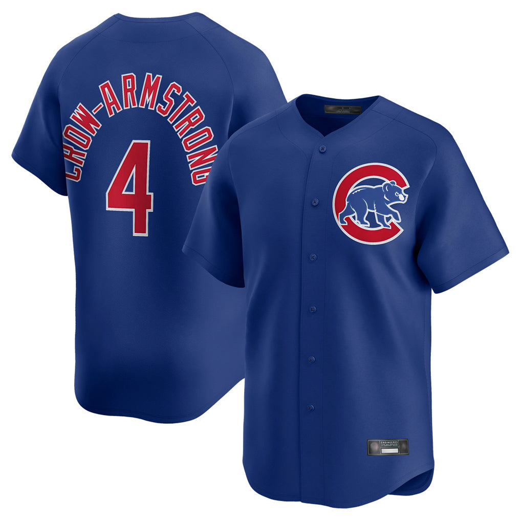 CAdoa C.Cubs #4 Pete Crow-Armstrong Player Royal Limited Home Stitched Jerseys