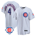CAdoa C.Cubs #4 Pete Crow-Armstrong Player White 150th Anniversary Home Game Stitched Jerseys