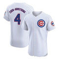 CAdoa C.Cubs #4 Pete Crow-Armstrong Player White Limited Elite Home Game Stitched Jerseys