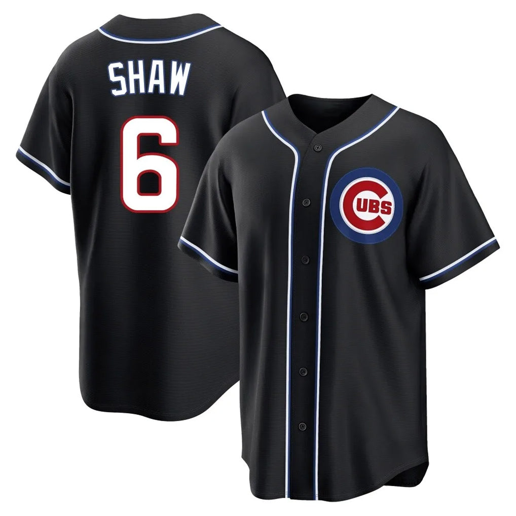 CAdoa C.Cubs #6 Matt Shaw Player Black Fashion Out Game Stitched Jerseys