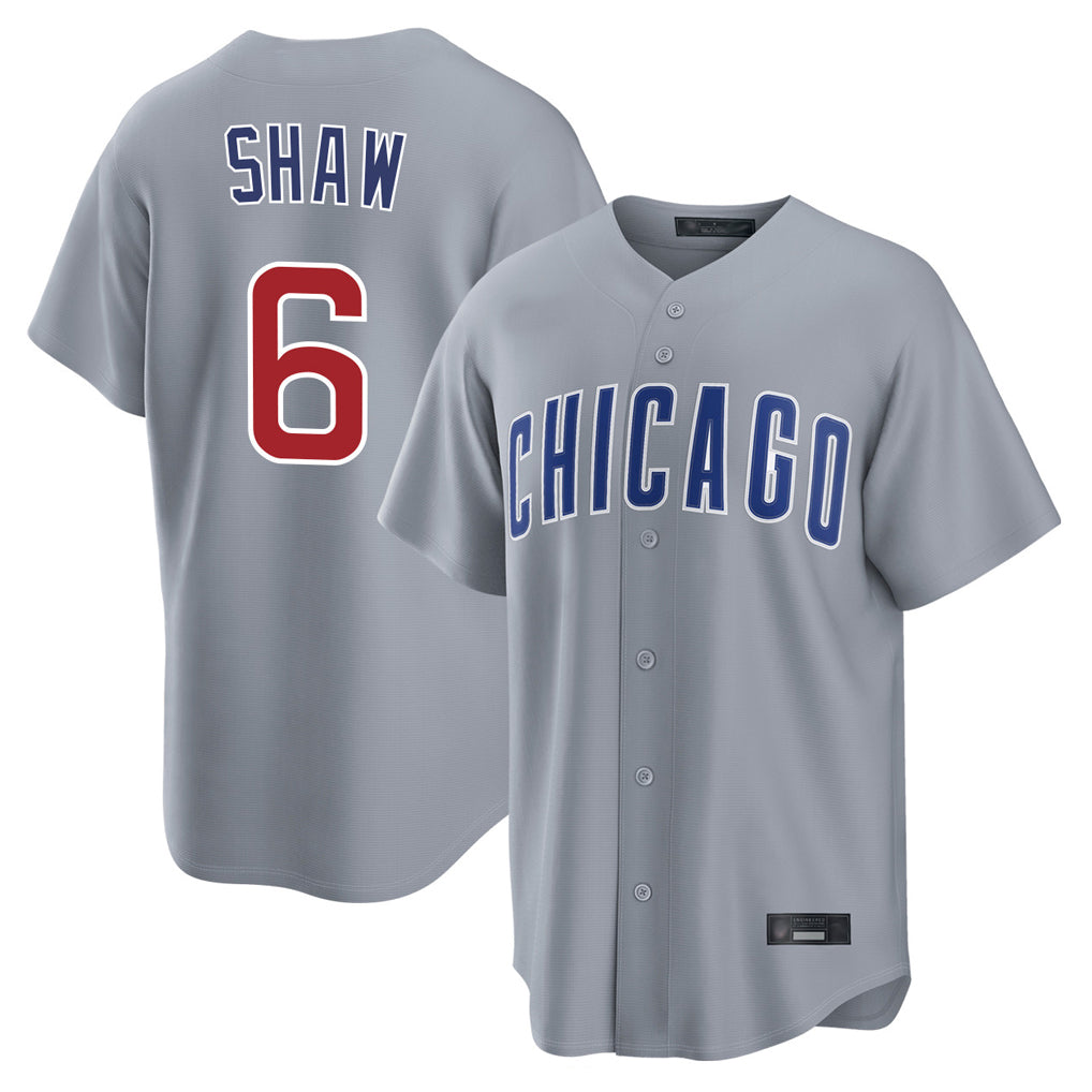 CAdoa C.Cubs #6 Matt Shaw Player Gray Home Game Stitched Jerseys